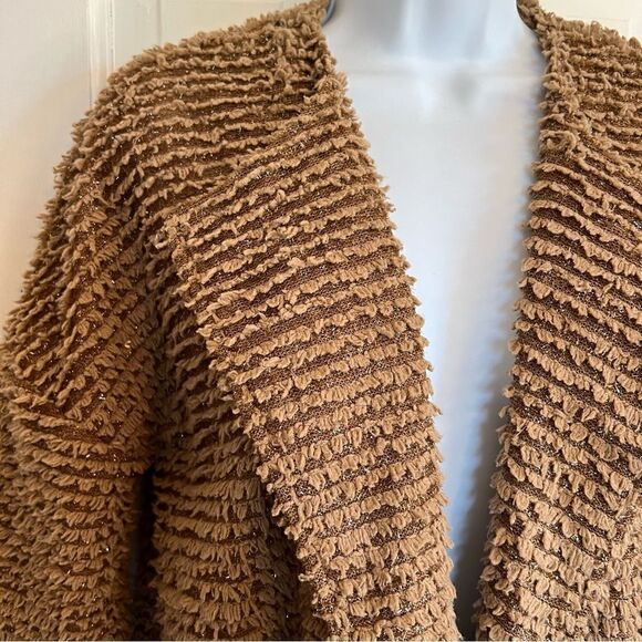 Teddy Bear Tan Sweater with pockets Small - Picture 5 of 11